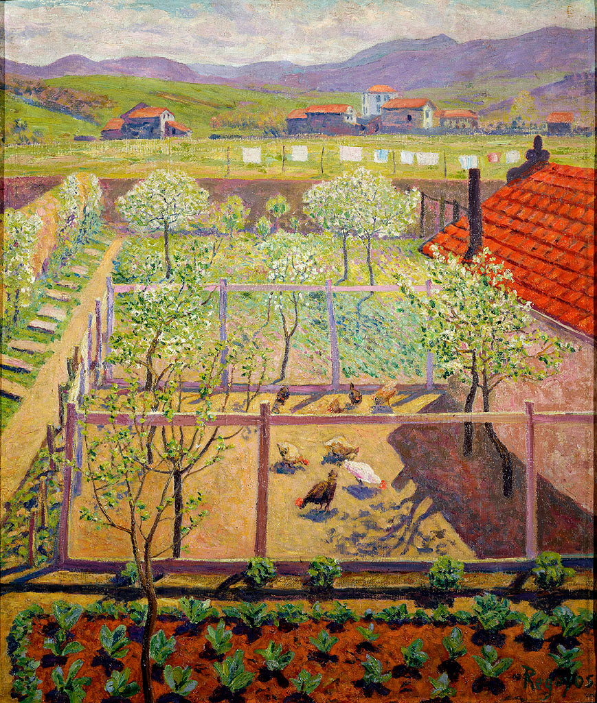 poulailler - Darío de Regoyos image 1 reproduction d’œuvre d’art à l’huile