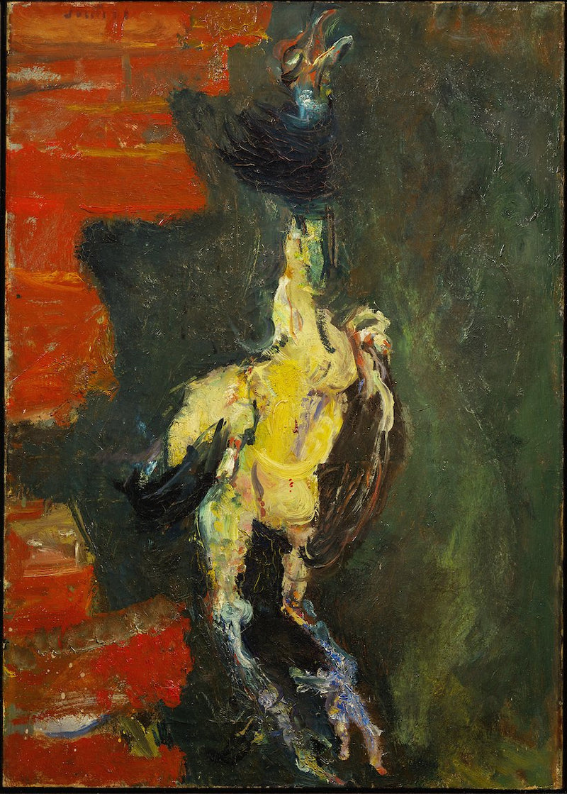 Pollo colgado frente a una pared de ladrillos - Chaim Soutine