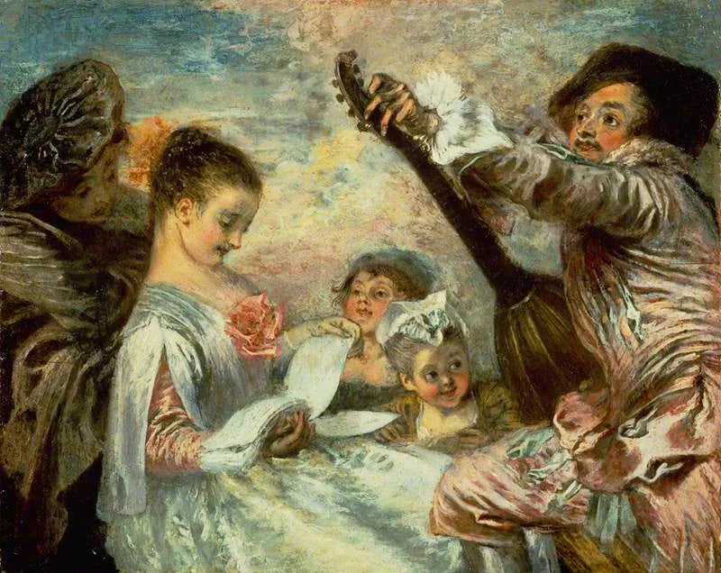 Para demostrarnos que esta belleza - Antoine Watteau