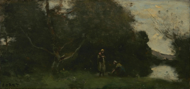 Prado junto al agua - Jean-Baptiste Camille Corot