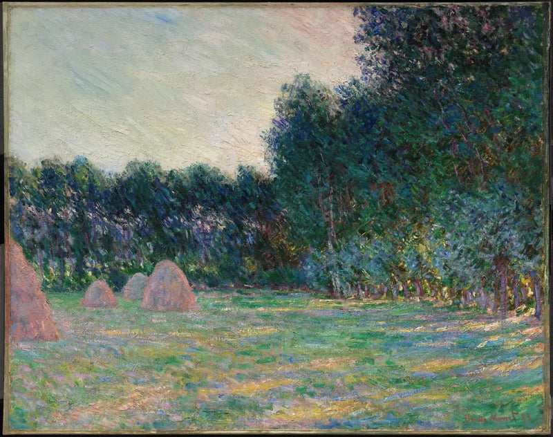 Pradera con gavillas cerca de Giverny - Claude Monet