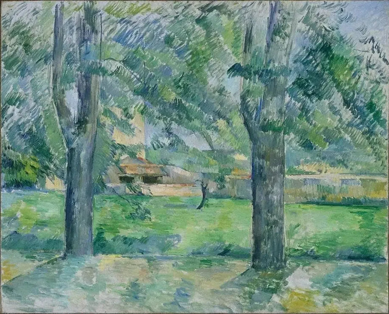 Pradera y granja del Jas de Bouffan - Paul Cézanne