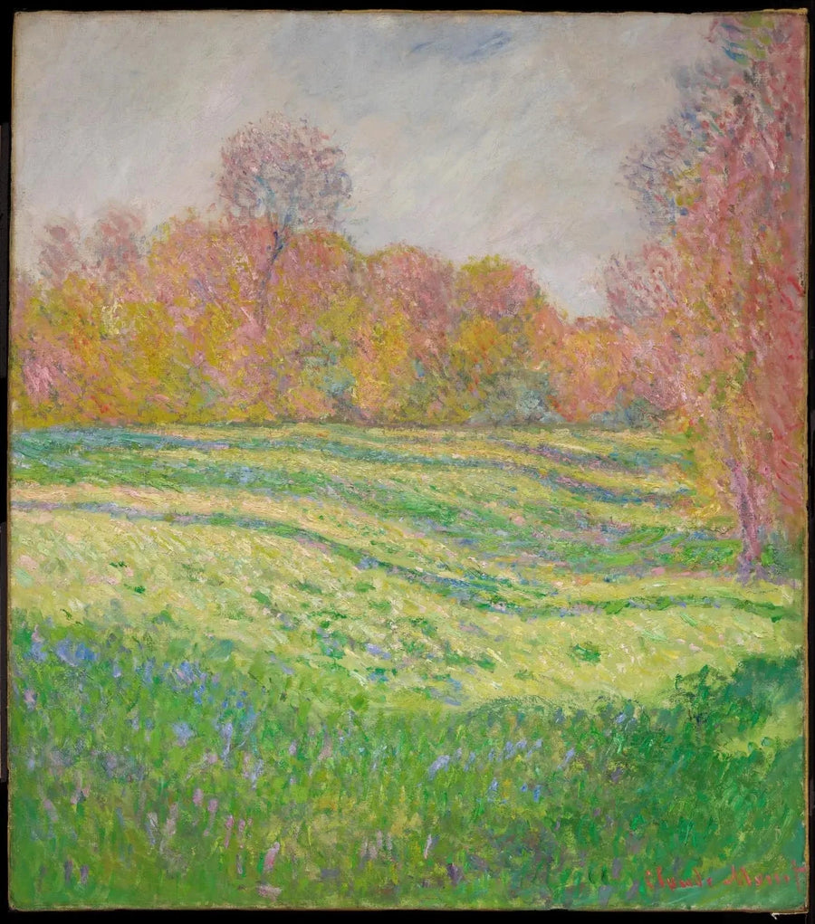 Pradera en Giverny, efecto otoño W1083 - Claude Monet