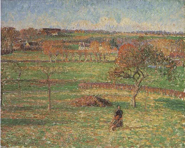 Praderas de Bazincourt, otoño - Camille Pissarro