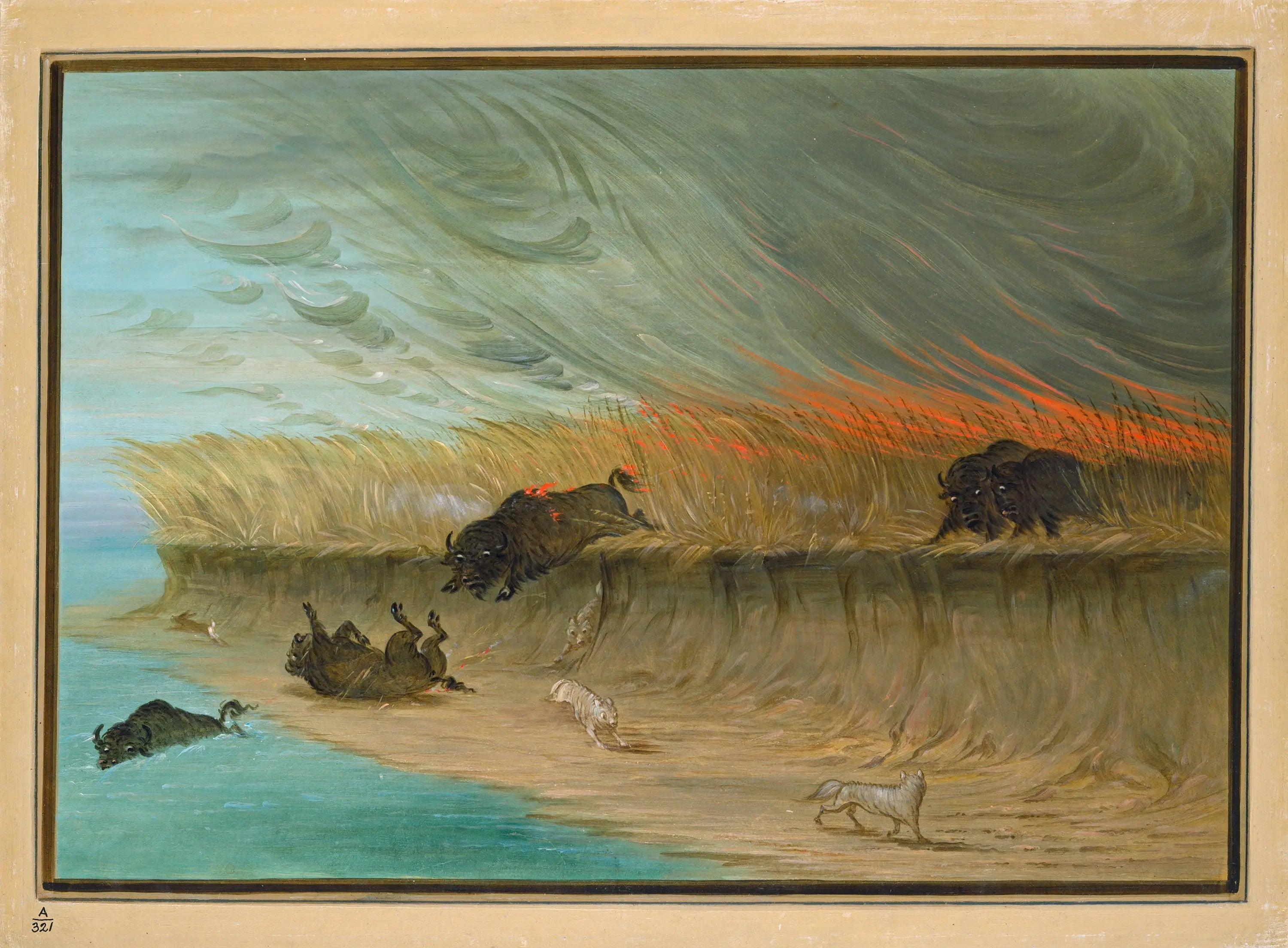Prairies en feu - George Catlin - Alpha Reproduction