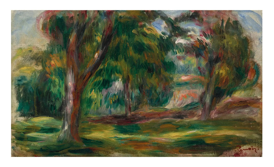 prado y árboles - Pierre-Auguste Renoir
