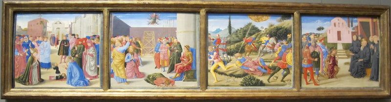 Predella con escenas de la vida del santo - Benozzo Gozzoli