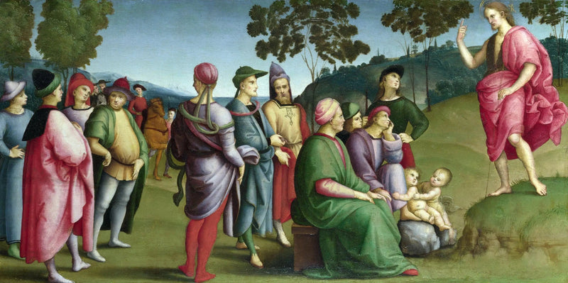 Predicación de San Juan Bautista - Rafael Sanzio