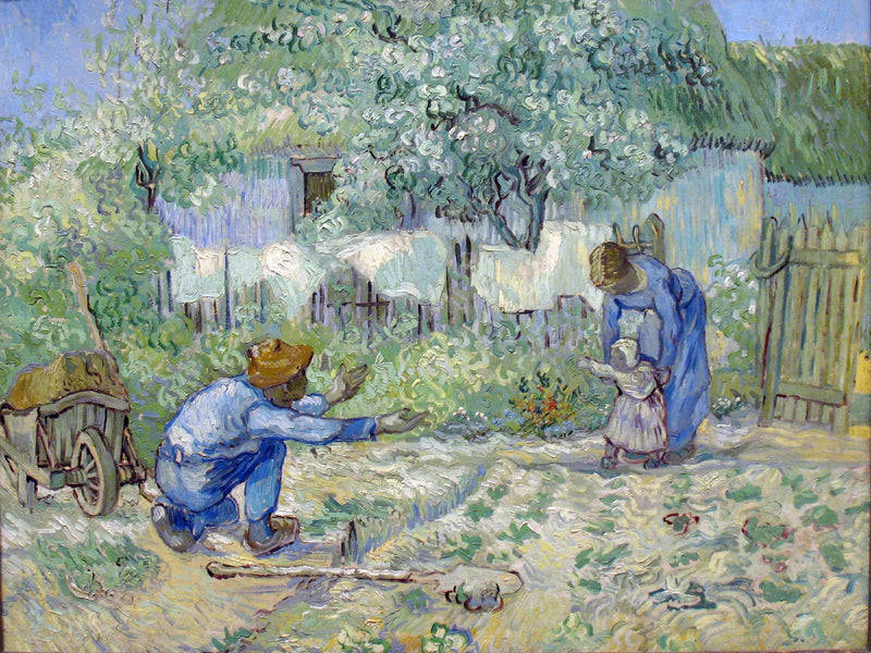 Primeros pasos, según Millet - Vincent van Gogh