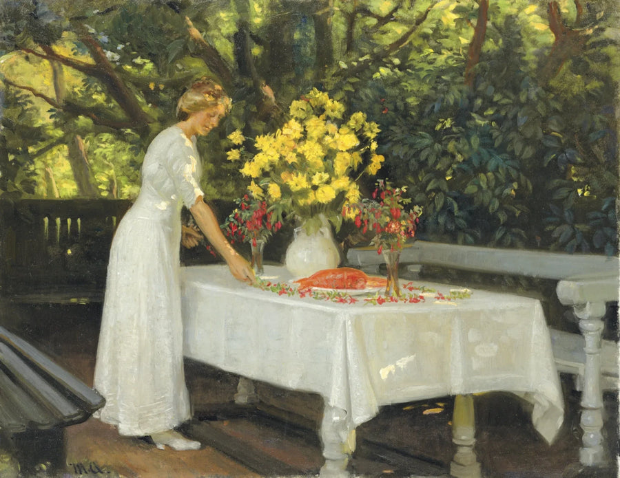 Preparando el almuerzo. -Michael Peter Ancher
