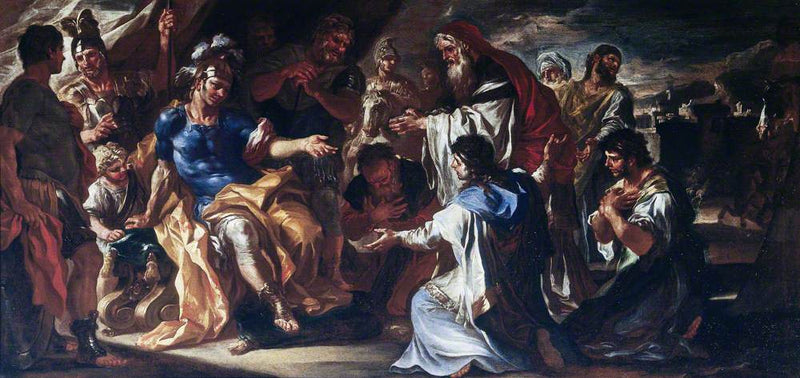Priam en la tienda de Aquiles - Francesco Solimena