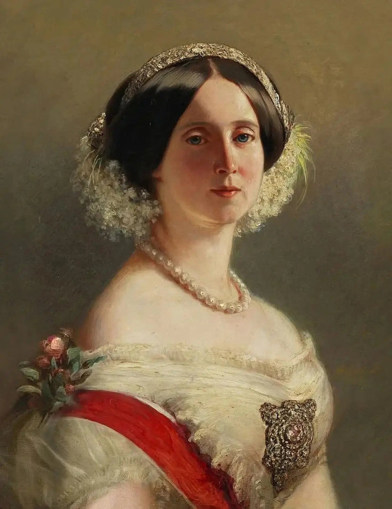Princesa Augusta de Sajonia-Weimar-Eisenach, más tarde reina de Prusia e emperatriz alemana - Franz Xaver Winterhalter