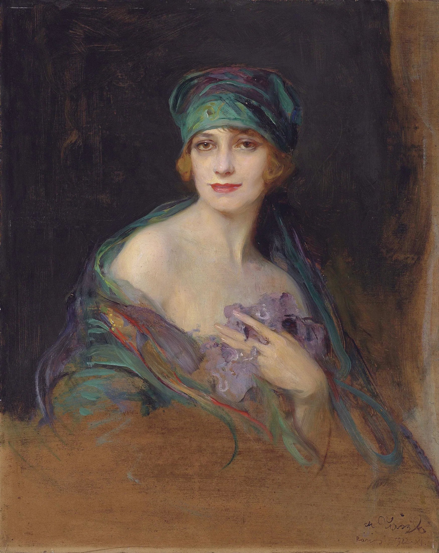 Princesse Ruspoli, duchesse de Gramont - Philip de László image 1 tableau peint à l’huile sur toile