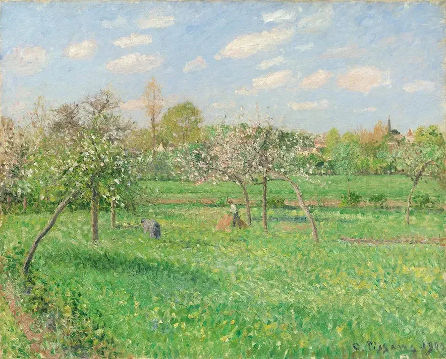 Primavera, mañana, sol, Éragny - Camille Pissarro
