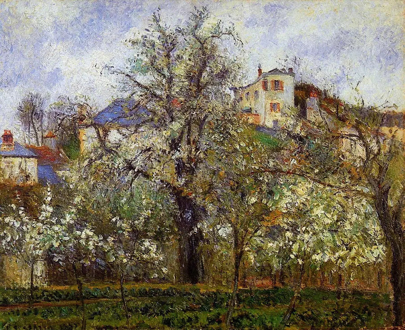 Primavera. Ciruelos en flor - Camille Pissarro