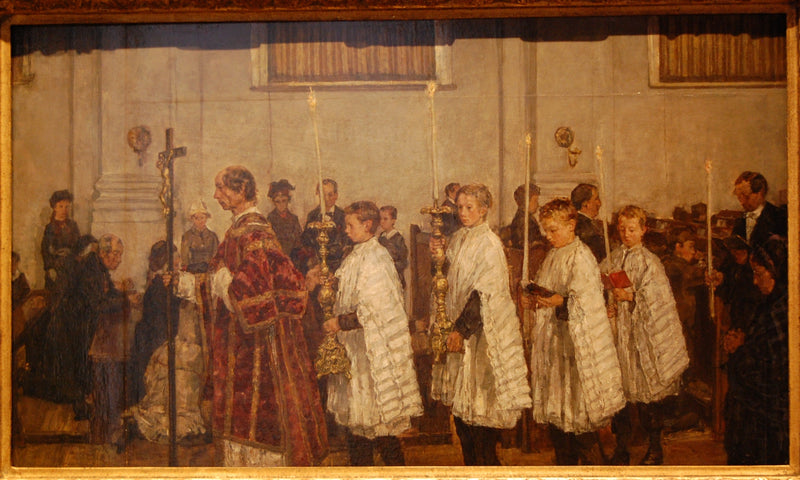 Procesión en la Antigua Iglesia Católica de La Haya - Isaac Israel