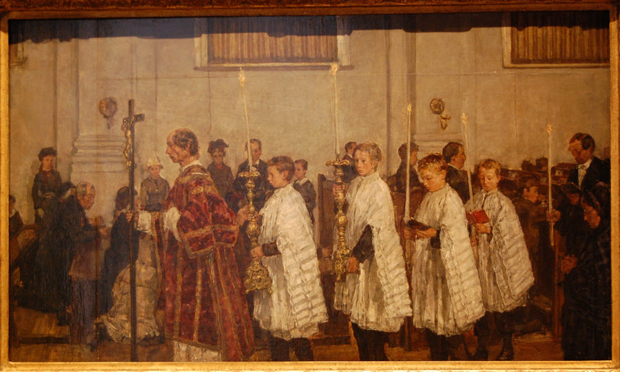 Procesión en la Antigua Iglesia Católica de La Haya - Isaac Israel