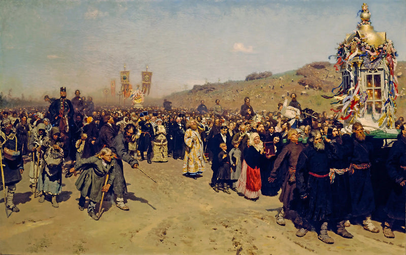 Procesión religiosa en la provincia de Kursk - Ilya Repin