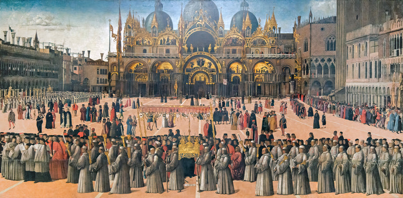 Procesión en la Plaza de San Marcos - Gentile Bellini