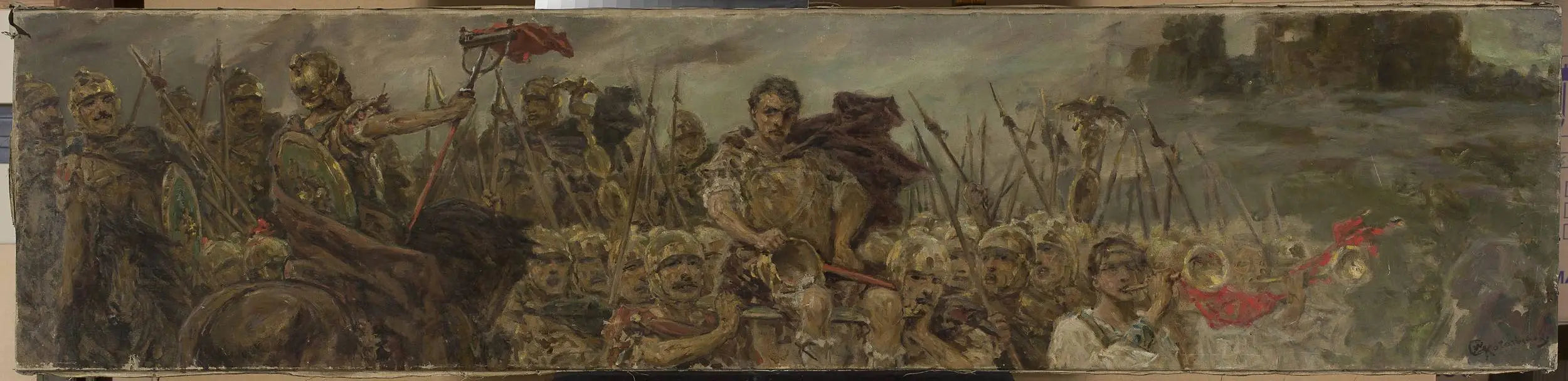 Procession victorieuse après la bataille - Wilhelm Kotarbiński image 1 reproduction de peinture à l’huile