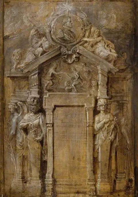 Proyecto para la página de título de la Pompa Introitus...Ferdinandi - Peter Paul Rubens