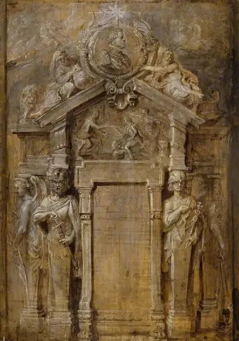 Proyecto para la página de título de la Pompa Introitus...Ferdinandi - Peter Paul Rubens