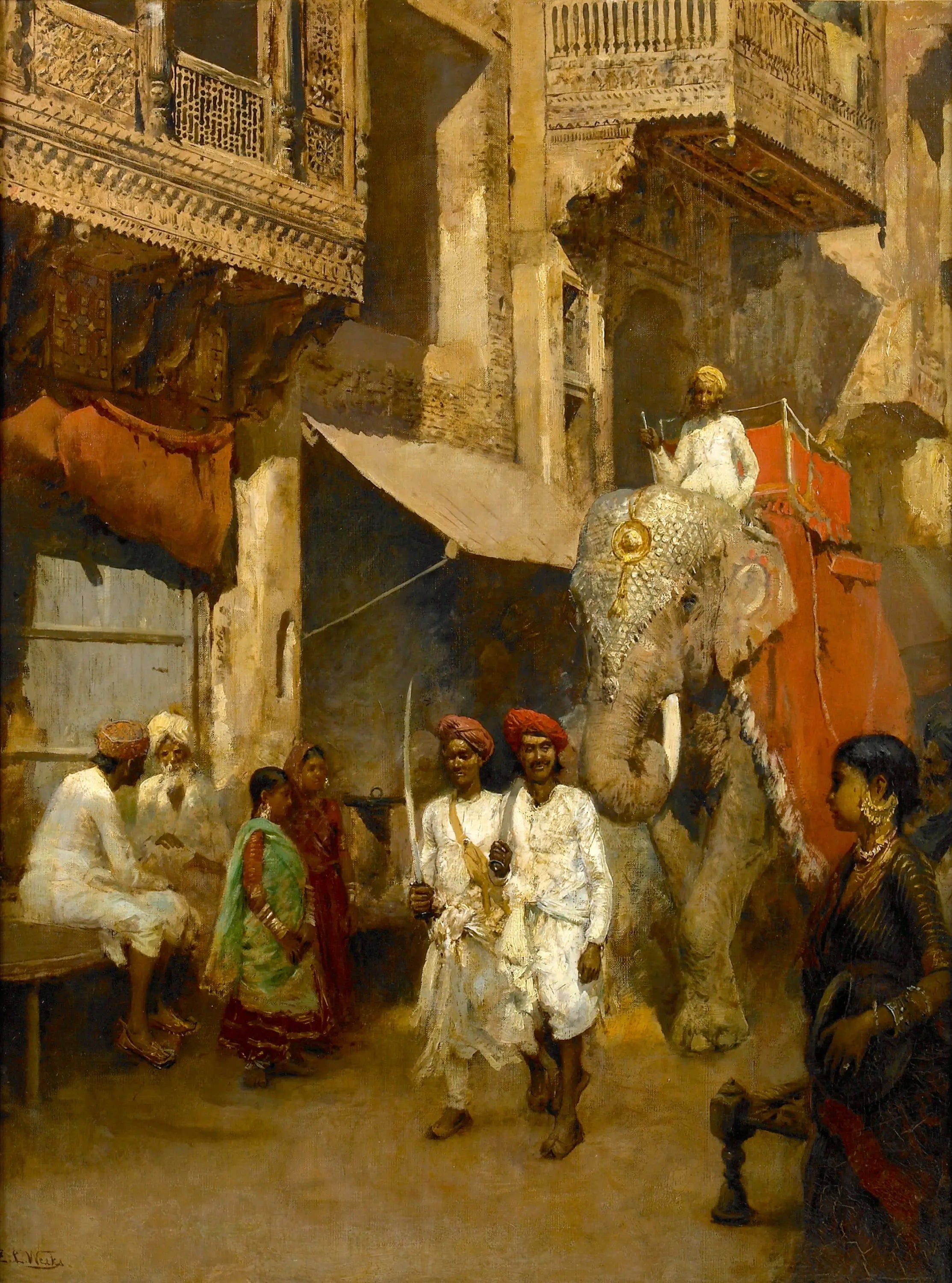 Promenade dans une rue indienne - Edwin Lord Weeks - Alpha Reproduction