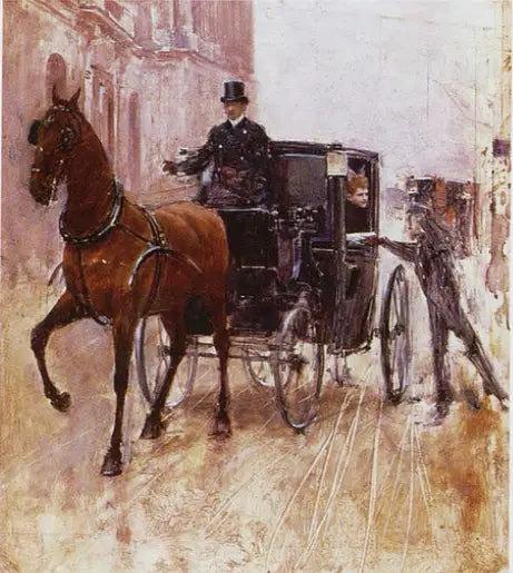 Paseo en coche de caballos - Jean Béraud