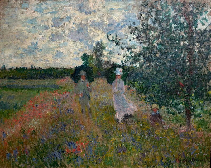 A pie cerca de Argenteuil W379a - Claude Monet