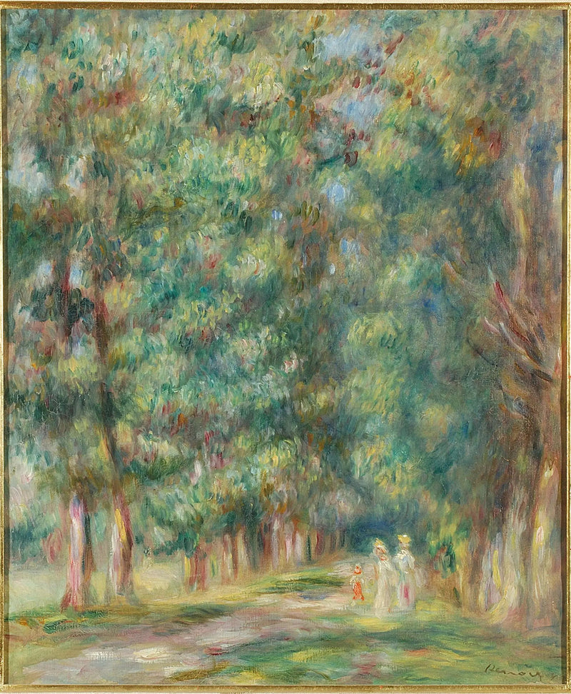 Paseo, bosque - Pierre-Auguste Renoir