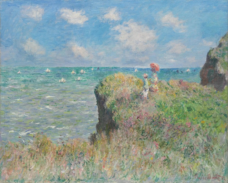 Paseo por el acantilado, Pourville - Claude Monet