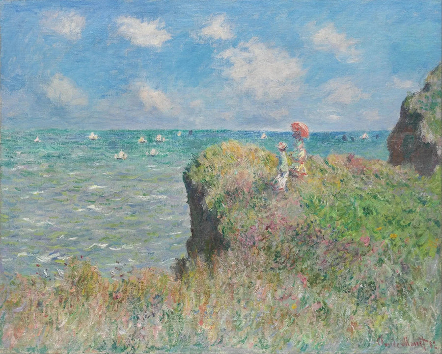 Paseo por el acantilado, Pourville - Claude Monet