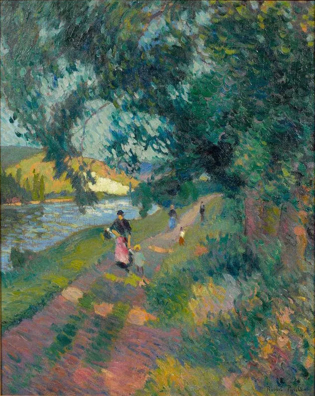 Paseo por el camino de la ribera - Robert Antoine Pinchon