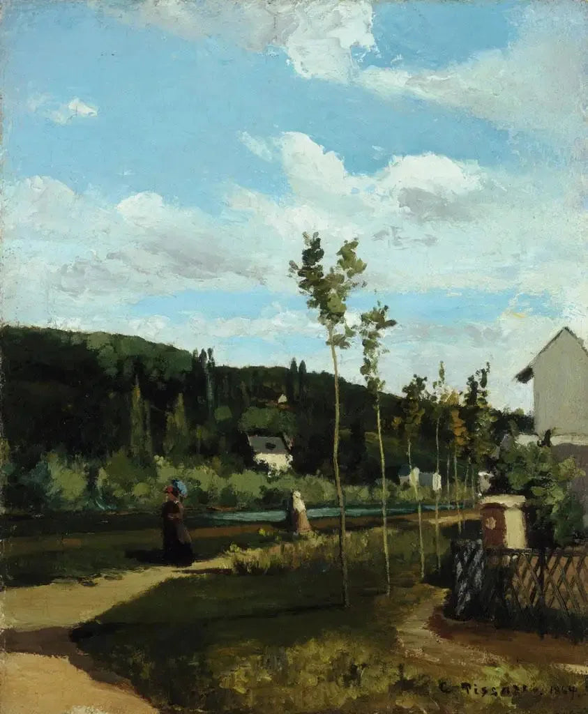 Paseo por un camino, La Varenne-Saint-Hilaire - Camille Pissarro