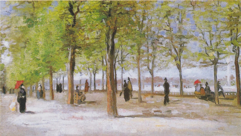 Paseantes en el jardín de Luxemburgo - Vincent van Gogh