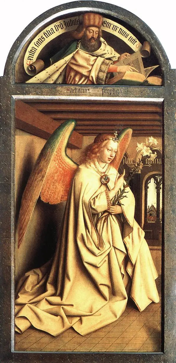 Profeta Zacarías ; Arcángel de la Anunciación - Jan van Eyck