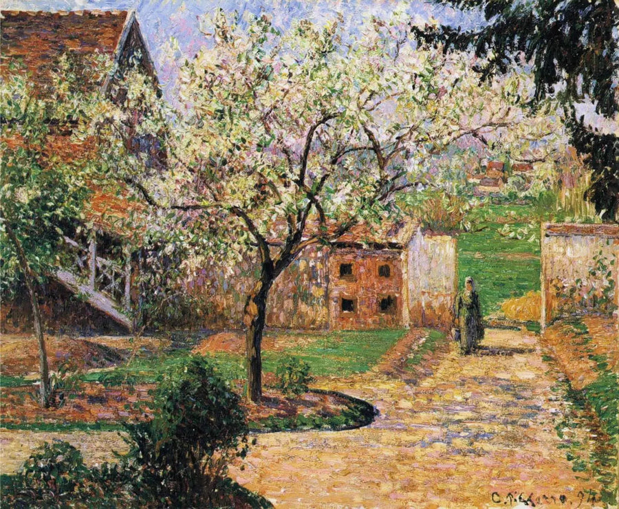 Ciruelos en flor, Éragny - Camille Pissarro