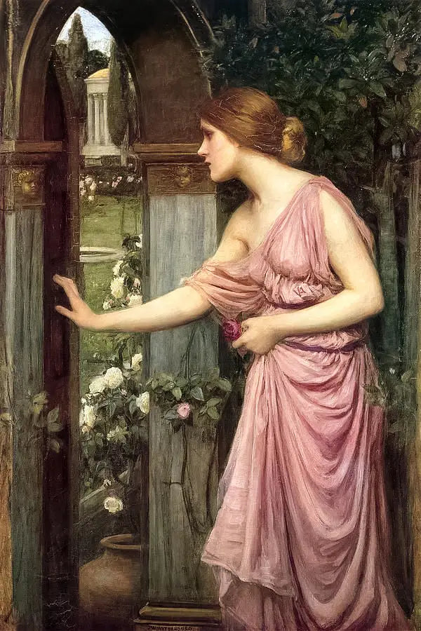 Psique entrando en el jardín de Cupido - John William Waterhouse