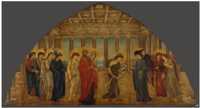 Psicé entrando en los portales del Olimpo - Edward Burne-Jones