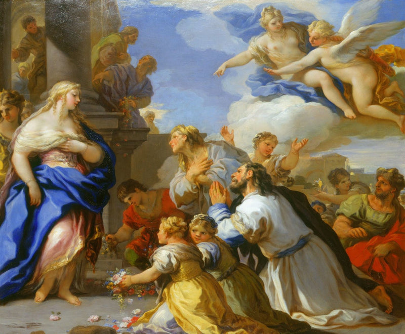 Psicé honrada por el pueblo - Luca Giordano