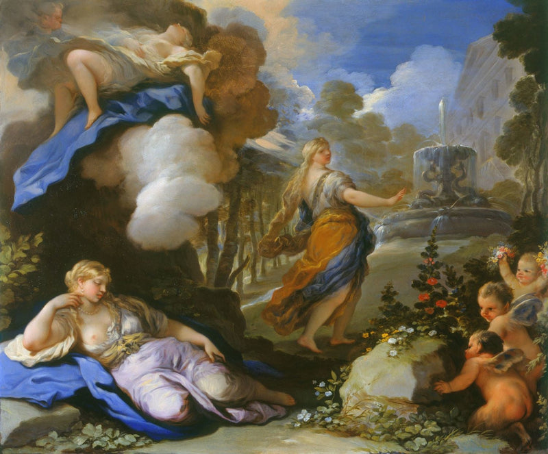 Psicé transportada y descubriendo el palacio de Cupido - Luca Giordano