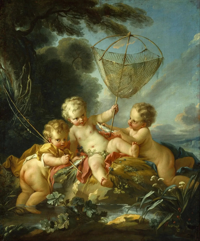 Putti en pescador - François Boucher