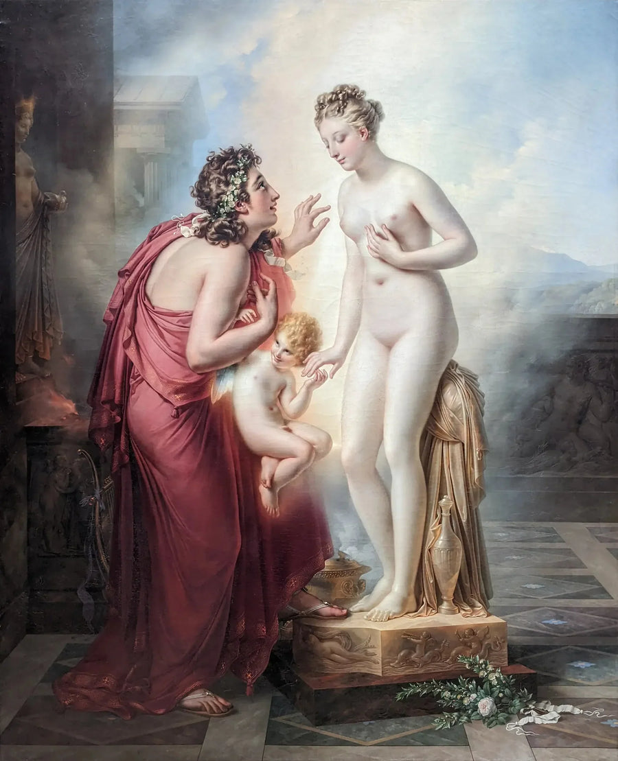 Pygmalion enamorado de su estatua - Anne-Louis Girodet