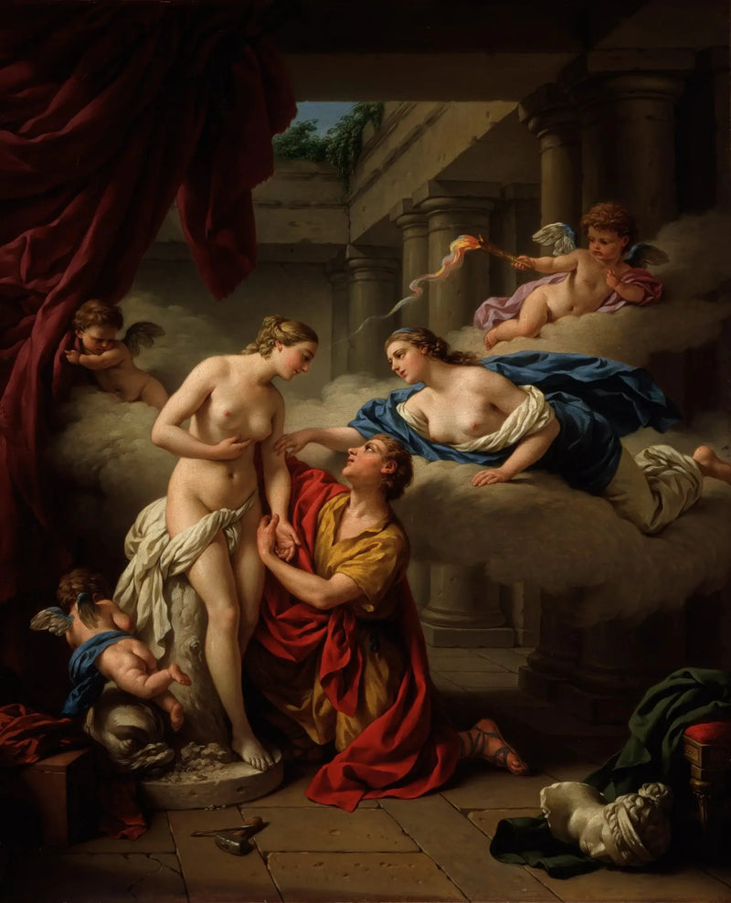Pygmalion y su estatua - Louis Jean François Lagrenée