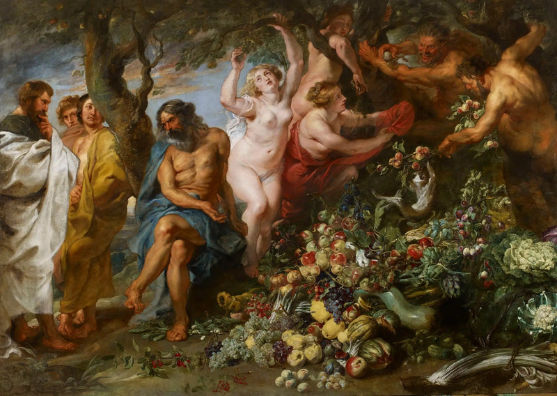 Pythagoras promoviendo el vegetarianismo - Peter Paul Rubens