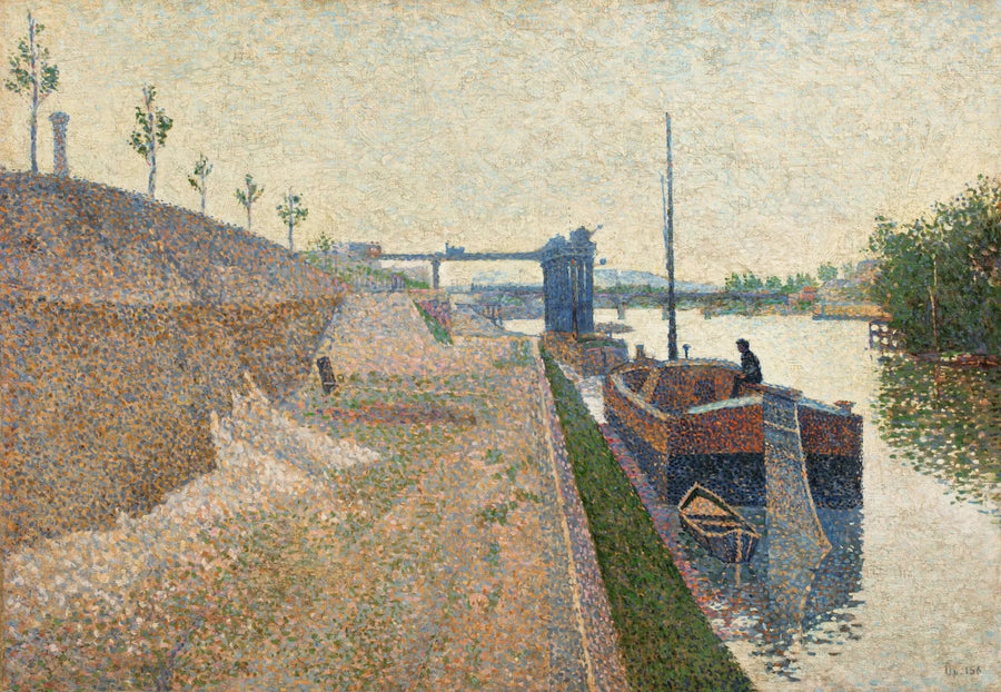 Quai de Clichy. Tiempo gris - Paul Signac