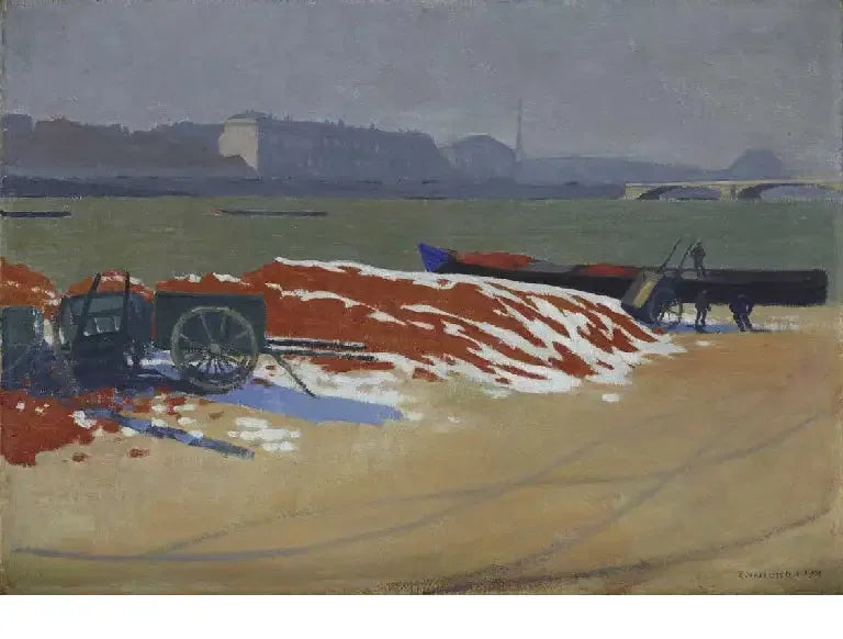 Quai de Seine en la arena roja - Félix Vallotton