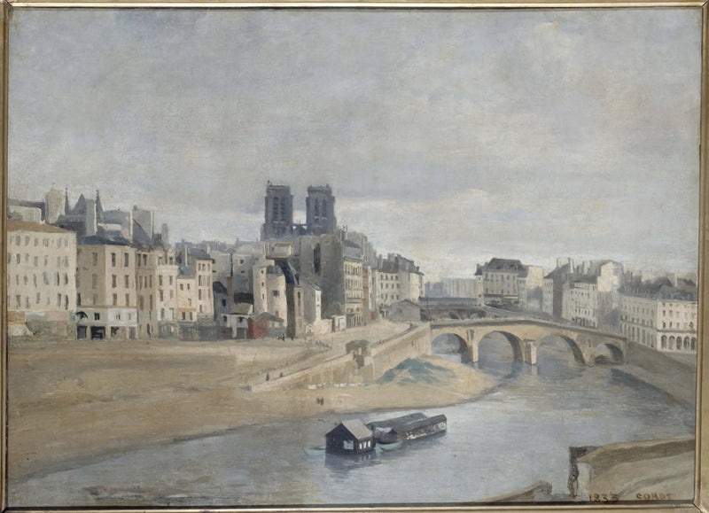 Quai des Orfèvres y puente Saint-Michel - Jean-Baptiste Camille Corot