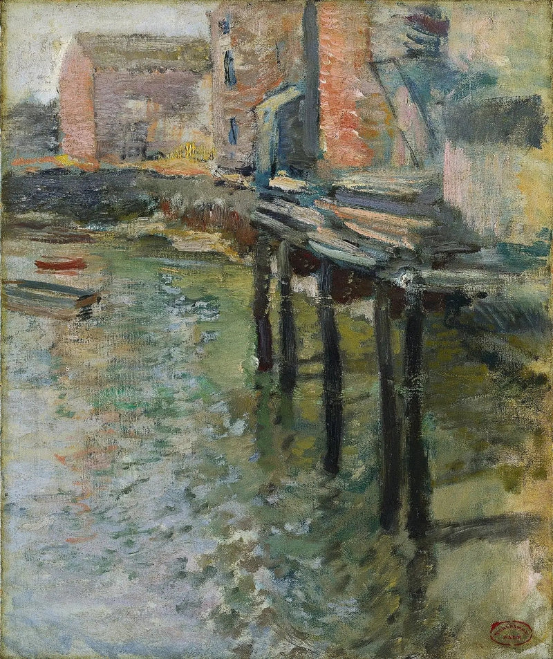 Quai désert (El viejo molino de Cos Cob) - John Henry Twachtman