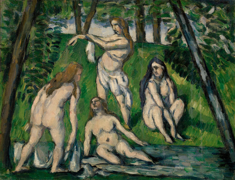 Cuatro bañistas - Paul Cézanne
